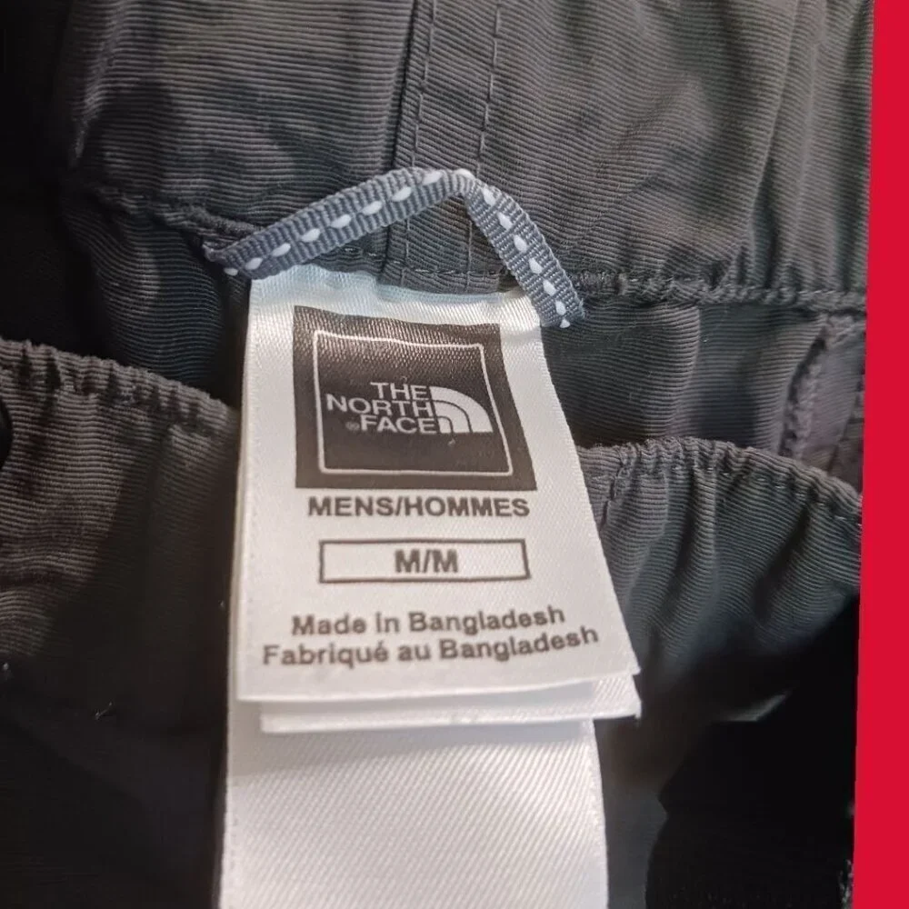 The North Face Mens Cargo Shorts Belted Lightweight Dark Gray Size Medium